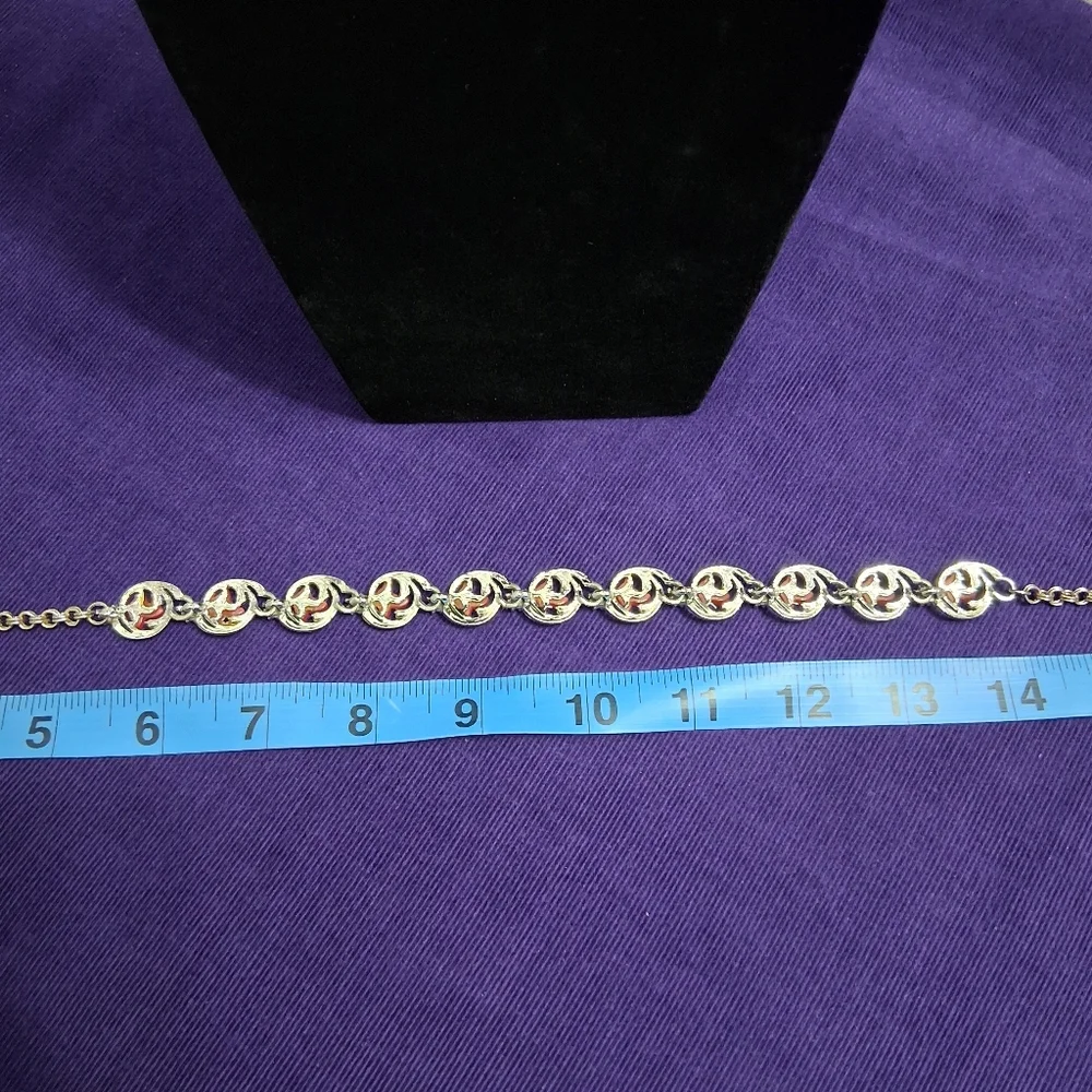 Vintage Charel Cherry Moonglow Necklace Thermoset Hook Closure Silvertone